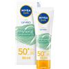 NIVEA SUN UV Face Mineral FP50+ in tubetto da 50 ml, Crema solare viso 50+ vegana con Aloe Vera organica e Antiossidanti, Protezione solare viso con filtri UV 100% minerali