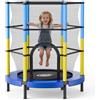 VEVOR Trampolino Elastico Giocattolo Bambini 142 cm Carico Dinamico 60 kg, Trampolino con Rete di Protezione a 360° per Salto, Struttura Rotonda, Gioco Ginnastico da Esterno Interno, Casa Cortile