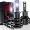 KaTur H3 Lampadine per fari a LED Mini Design Upgrade di chip 12000 Lumen Kit di conversione del faro all-in-one LED completo 55W 6500K Xenon White-2 Years Waranty