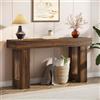 Tribesigns Tavolo consolle lungo 160 cm, tavolo rettangolare in MDF con venature del legno dietro il divano, tavolo da ingresso per ingresso, corridoio, soggiorno (marrone rustico)