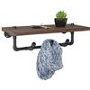 Mendler Mensola guardaroba HWC-C45 metallo legno di paulonia 60x25x16cm marrone