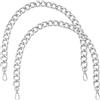 PH PandaHall 2pz Catena per Borsa Argento Catena per Borsa in Metallo 60cm | Manici Tracolla Spesso per Borse Catene di Ricambio per Borsetta Borse a Spalla a Tote Portafogli Fai Da Te