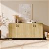 Zorvani Credenza con 4 Ante e ripiano regolabile, Madia Soggiorno oderna per la Camera da Letto, Soggiorno e Corridoio, Mobile Soggiorno 160x80x35 cm
