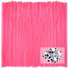 TOAOB THE ONE AND ONLY BABY TOAOB 100 Pezzi Scovolini per Lavoretti Pipe Cleaner Rosa Fluorescente