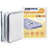 ASK Pack Custodia Materasso Ancora - 200x200cm, 140micron | Cerniera ad ancora, misure XS-XXL, impermeabile, antistrappo, per trasloco e stoccaggio