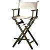 ZStyle Sedia Regista Sgabello Pieghevole Leggera Portatile Director Make Up Hotel Ristorante Casa Veranda Bar Trucco Legno Di Faggio Tessuto Alta Truccatrice (Fusto nero - Tela ecrù)