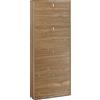 Sarmog Scarpiera 4 Ante, Ingresso, Salvaspazio, Made in Italy, Design Contemporaneo, H154 L63 P18 cm, Senza Specchio, Noce Stelvio