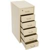 HUOMMGS Armadio con chiusura a chiave, con cassetti, 6 livelli, in metallo, per ufficio, studio (beige)
