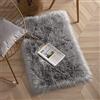 HEQUN Faux pelliccia di agnello di pecora, sintetica decorativa Soffice, imitazione Tappeto Longhair effetto pelliccia divano letto(60 x90CM, Grigio)