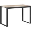 vidaXL Scrivania Computer Nera e Rovere 110x60x73 cm Legno Multistrato
