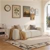 LINSY HOME Divano a due posti Divano letto modulare da 190 cm, divano a due posti, divani componibili per soggiorno, non richiede montaggio (chenille, bianco, 2 posti)