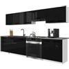 B BELINI GROUP Belini ITALIA 2 Mobile Cucina Completa Componibile 240cm Nero Lucido | Cucina completa componibile, mobili pensili e bassi inclusi, montaggio facile