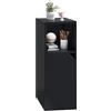 YMYNY Comodino Stretto, Tavolino Salotto, Scomparto Aperto, Porta con Angolo Smussato, Piano Regolabile, L24 x P29 x H62 cm, in Legno, per Camera da Letto, Soggiorno, Nero HST016B