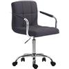 CLP Sedia Ufficio Lucy In Stoffa I Sedia Scrivania Girevole Ergonomica I Poltroncina Studio Con Ruote, Colore:nero