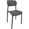 Domo Mea Sedia Mood Grigio Scuro - Design Moderno e Impilabile