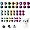 TMZELOA 48 occhi di sicurezza in resina per animali all'uncinetto, 12/16/20 mm, occhi a bottone per animali all'uncinetto con rondelle, occhi di sicurezza per animali all'uncinetto, Amigurumi, fai da te e