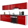 B BELINI GROUP Belini ITALIA 2 Mobile Cucina Completa Componibile 240cm Rosso | Cucina completa componibile, mobili pensili e bassi inclusi, montaggio facile