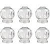 GMMH Set di coppette in vetro, coppette per il fuoco, massaggio sottovuoto per il rilassamento muscolare e il sollievo dal dolore, coppettazione Hijama Hacamat, terapia, Cupping Banki (6 pezzi, 4,5 cm)