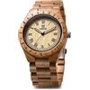 LeeEv Orologio da uomo leggero in legno unico, serie Uwood fatto a mano in legno di sandalo analogico al quarzo vintage con numero romano orologio da polso in legno naturale
