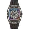 GUESS Orologio da polso da uomo Phoenix Silicon, Nero, Moderno