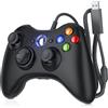Nonbliep Cablato per controller Xbox compatibile con controller cablato per Xbox 360 e PC con doppia vibrazione/jack audio da 2,5 mm nero