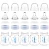 Maymom bottiglia latte bocca larga con tettarella e accessori Compatibile con Spectra e Motif Luna; 140 ml 5 pezzi