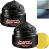 JASUBAI Car Plastic Restorer Black Trim Restorer, rivestimento in ceramica nera per paraurti sbiaditi, rivestimento interno del cruscotto, protezione dai raggi UV, finitura durevole (2 pezzi)