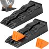 OULEME Cunei di accesso per camper [confezione da 2] Stabili con blocco con carta, Cunei antiscivolo per roulotte, camper e rimorchio (<5t)