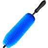 QWORK® Spazzola Professionale a Cerchio Lungo per Una Pulizia Profonda, 44 cm Blu, detergente Delicato per Cerchi