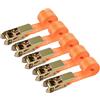 Ouxayapl 5 cinghie con cricchetto, 2 m x 25 mm, cinghie di ancoraggio con cricchetto per auto, carrello, moto, bagagli, campeggio, trasporto, portata 800 kg, robuste e resistenti alle intemperie, Colore