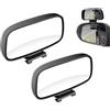 Esenlong Specchio Retrovisore Regolabile Grandangolare con Rotazione Dello Specchio Cieco per Auto Universale 1Pc- Nero (2Nero)