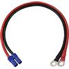 GINTOOYUN Cavo terminale da EC5 a O Ring, 10 AWG EC5 spina femmina a terminale ad anello O, cavo di estensione per avviatore di emergenza auto, batteria di emergenza automobilistica e altro (lunghezza