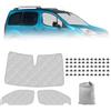 ZWPARTS Parasole per Parabrezza Auto compatibile con Citroen Berlingo 2018-2026, 3 Pezzi Pieghevole Parasole per Interni Auto, Set di Tappetini Termici Interni con Borsa Portaoggetti