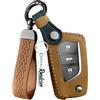 Rondrive Custodia in Pelle per Chiave Compatibile con Toyota Yaris Aygo X Yaris Cross Yaris Hybrid Custodia per Chiave Auto per Peugeot 108 Custodia per Chiave Cucita a Mano per Citroen C1 2/3/4 Tasti