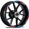 WENINETIES Adesivi Cerchi Moto per BMW R1250RS F900R/XR F800R S1000XR/RR/R R nine t R1200R G310R K600GTL Strisce Rifrangenti, Profili Decorativi, Set Completo per 2 Ruote,Multi-colored