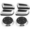 KIMISS 6 Pezzi Copertura Interruttore Regolazione Sedile Trim Pulsante Manopola Regolazione Seggiolino Auto Plastica ABS con Cromatura Rivestimento Regolazione Sedile Automatico