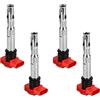 Topteng 4PC bobina di accensione 06E905115D, set di bobine 06E905115E, modulo di accensione rosso 1.8T 2.0T, Fit per Audi A3 A4 A5 A6 Q5 TT, Fit per VW Golf Jetta Passat Touran, Fit per Skoda Octavia