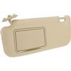 Zerodeko Visiera Parasole Lato Guida per Auto con Specchio, PVC ABS Beige | Ricambio per Parasole Guidatore, Riduzione Dell'Abbagliamento, Protezione Solare, per Parabrezza Interno e Auto