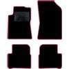 QUEMAR Tappetini Auto per Citroen C3 III, Bordo Rosa, 0 Ricami | 2016-2024 / Kit Tappeti Moquette e Gomma su Misura / Set 2 Anteriori + 2 Posteriori / Ricami e Colori Personalizzati