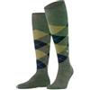 Burlington Melange Edinburgh M Kh lana fantasia 1 paio, Calzini Uomo, Verde Turquoise 7922, 40-46