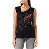 Spiral Burnt Rose Donna Top nero 95% viscosa, 5% elasthane Regular