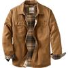 Legendary Whitetails Mens Flannel Lined Waxed Cotton Shirt Jacket, Barley, Small