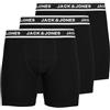 Jack & Jones Jack & Jones - Boxer Aderenti da Uomo, Taglia Unica, Confezione da 3 Pezzi, Nero, 7XL