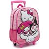 mybagstory Zaino per bambini Trolley 3D Hello Kitty | Trolley con ruote per bambini da 3 a 6 anni | Zaino scolastico rosa rigido leggero | ideale per rientrare scuola e viaggi per il tempo libero