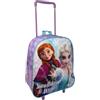 CARTOON Zaino Trolley Frozen Elsa e Anna Disney 28 cm con Maniglia Estensibile