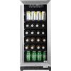 HCK Frigorifero da Esterno 90L Sotto il Bancone per Bevande con Porta in Vetro a 3 Strati e Funzione di Chiusura Automatica, Temperatura da 0℃ a 22℃ con Regolatore Elettronico, IPX4 Impermeabile