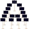 Woohome 15 pz Mini Lavagna con Legno e Base Verticale per Mark Desktop di Festa di Eventi di Matrimonio Decorazione