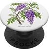 The Botany Bureau Illustrazione della pianta di glicine cinese Wisteria sinensis PopSockets PopGrip Adesivo
