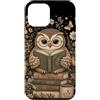 Cozy Cottagecore Woodland Animals & Book Custodia per iPhone 12 mini Cottagecore - Gufo lettura libro amante vintage floreale