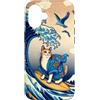 Surfing Cat Hokusai Great Wave Off Kanag Custodia per iPhone 16 Surfing Cat Hokusai Grande onda Off Kanagawa Arte Giapponese